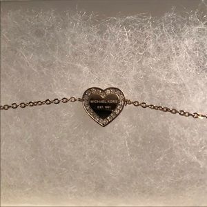 Michael Kors Rose Gold Pave Heart Bracelet